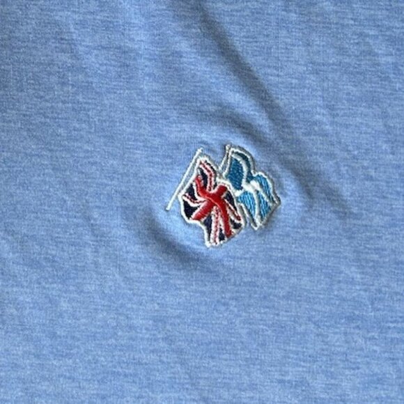 Peter Millar Summer Comfort Golf Polo Shirt Men's Size Large Blue UK & Scottish - Picture 3 of 7